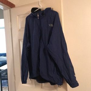 Men’s North Face Blue Rain Coat with Hood